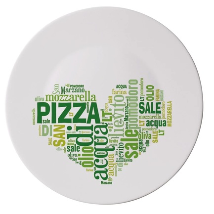 Блюдо для пиццы Ronda I Love Pizza Green, 33 см  419320F77321752 Bormioli Rocco