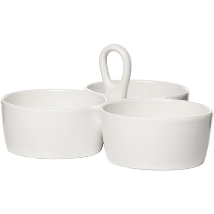 Менажница Кунстверк 3 секции, 10 см, белая