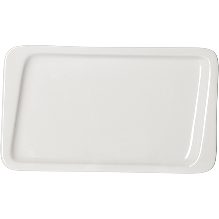 Тарелка закусочная Кунстверк прямоугольная, 25.5х15 см, белая