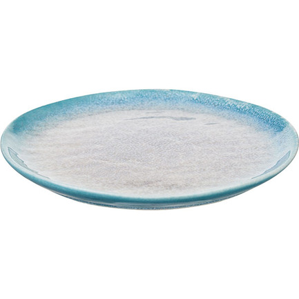 Тарелка закусочная Нептун, 20.3 см, бирюзовая