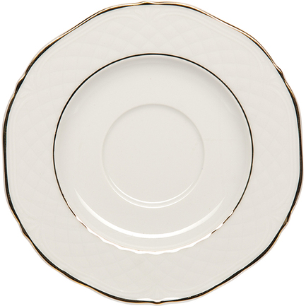 Блюдце Afrodyta, 16 см, белый/золотой