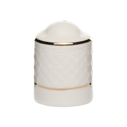 Перечница Afrodyta (60 мл), 6х4 см, белый/золотой