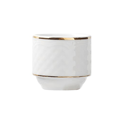 Подставка для яйца Afrodyta, 4.5 см, белый/золотой