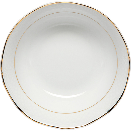 Салатник Afrodyta (250 мл), 14 см, белый/золотой