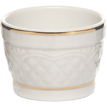 Салатник для комплимента Afrodyta (65 мл), 6 см, белый/золотой