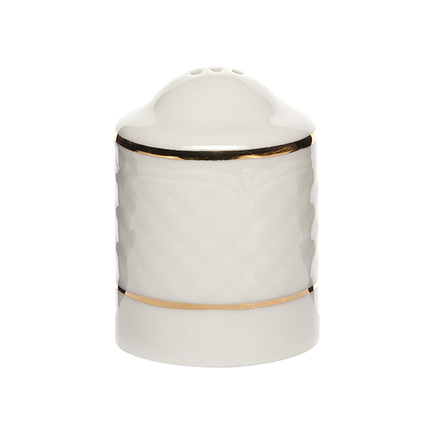 Солонка Afrodyta (60 мл), 6х4 см, белый/золотой