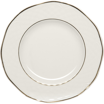 Тарелка закусочная Afrodyta, 21 см, белый/золотой