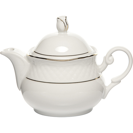 Чайник заварочный Afrodyta (400 мл), 17х13 см, белый/золотой