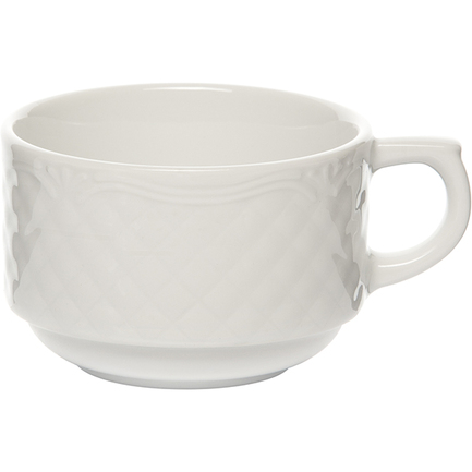 Чашка чайная Afrodyta (190 мл), 5.5 см, белая