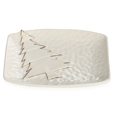 Блюдо сервировочное Новогоднее, 19.1х15.6х2.8 см