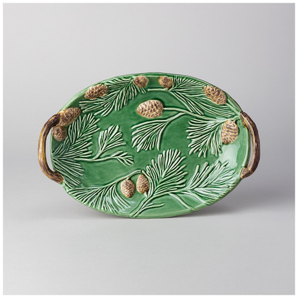 Блюдо Green Pine, 28.2х19х5 см