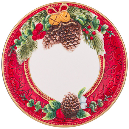 Тарелка обеденная Celebration Шишки, 26х3 см