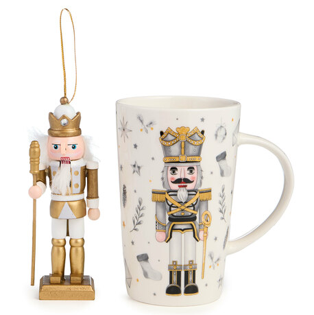 Набор подарочный: кружка (385 мл) и елочная игрушка Щелкунчик, 2 пр.