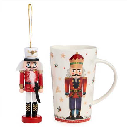 Набор подарочный: кружка (385 мл) и елочная игрушка Щелкунчик, 2 пр.