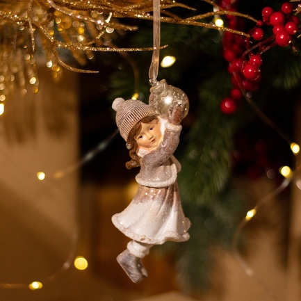 Елочное украшение Девочка, 4х4х12 см