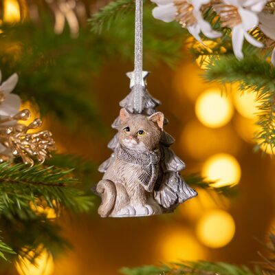 Елочное украшение Котик, 6х4х8 см