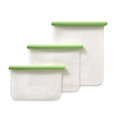 Набор силиконовых плоских пакетов для хранения продуктов Reuse & Reduce, 3 шт.