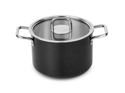 Кастрюля глубокая Comfort Glass Black (2.2 л), 16 см