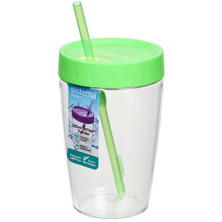 Стакан с трубочкой Hydrate (525 мл), цвет в ассортименте