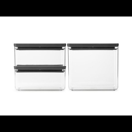 Набор модульных контейнеров Tasty+, 3 шт., темно-серый