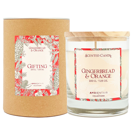 Свеча ароматическая Gifting Gingerbread&Orange, 40 ч