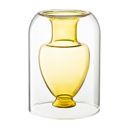 Ваза для цветов Muse, 16 см, янтарная