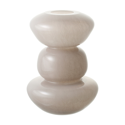 Ваза для цветов Riverstone, 25 см, жемчужно-серая