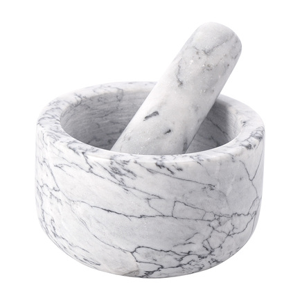 Ступка Marm, 12.7х7.6 см, белый мрамор