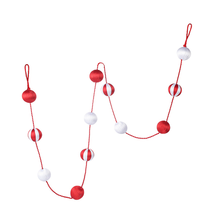 Гирлянда декоративная Circus New Year Essential, 2 м, белый/красный