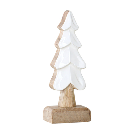 Декор новогодний Snowy tree New Year Essential, 20 см, белый