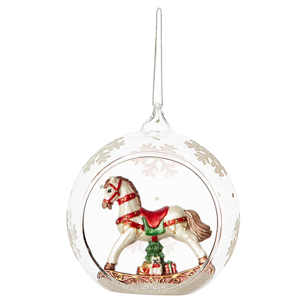 Елочная игрушка Festive Horse New Year Essential, 7.5 см