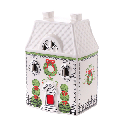 Домик с подсветкой Olgod New Year Essential, 16 см, белый