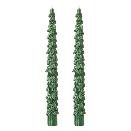 Набор свечей Essential, 2 шт., 25 см, зеленый