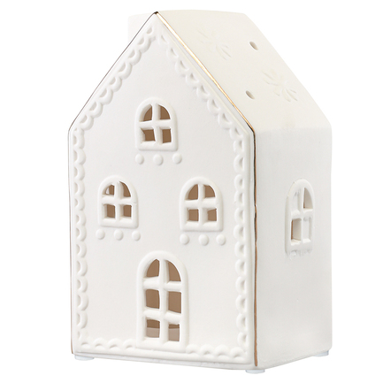 Подсвечник декоративный Trige New Year Essential, 19 см, белый