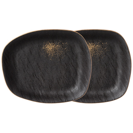 Набор тарелок закусочных Midnight Gold, 22х18.5х3 см, 2 шт.