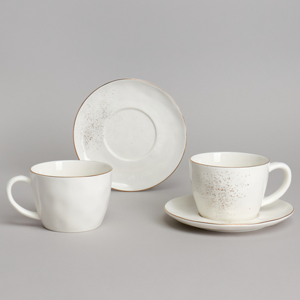 Набор чайных пар Gold (350 мл), на 2 персоны, 4 предмета