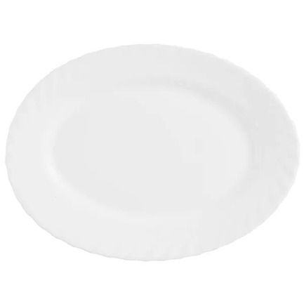Блюдо Трианон овальное, 29х22 см, белое