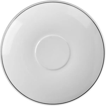 Блюдце Рисепшн, 16 см, слоновая кость/серый