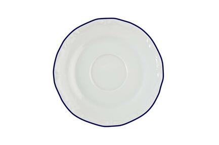 Блюдце для чайной чашки Maria Blue, 15 см, кант синий