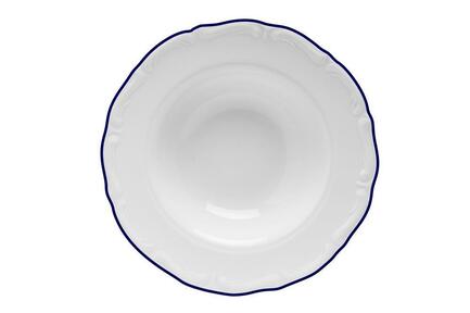 Тарелка для пасты Maria Blue 27 см, кант синий