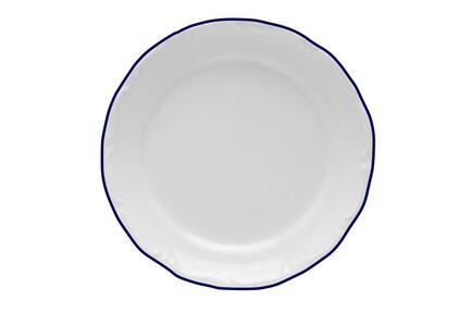 Тарелка закусочная Maria Blue, 23 см, кант синий