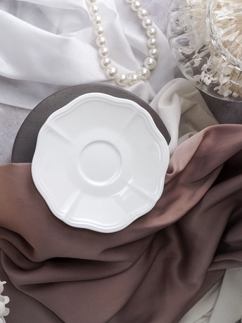 Блюдце Grazia, 12.4х1.8 см, белое