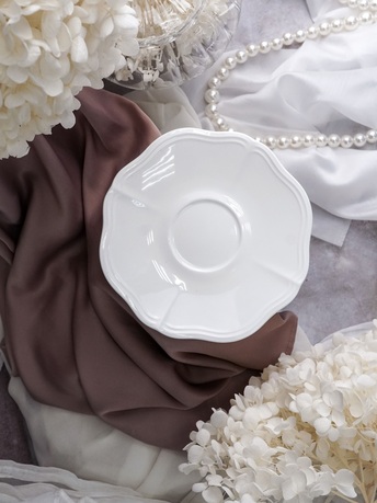 Блюдце Grazia, 16х2.2 см, белое