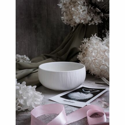 Салатник Boletus (510 мл), 14х7 см, белый