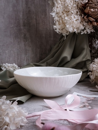 Салатник Boletus (1.1 л), 20.2х7 см, белый