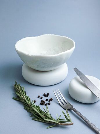 Салатник Boletus Fusion (500 мл), 15.2х6.5 см, белый