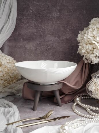 Салатник Grazia (1 л), 21х6.5 см, белый