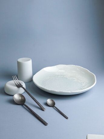 Тарелка обеденная Boletus Fusion, 25.2х5.3 см, белая