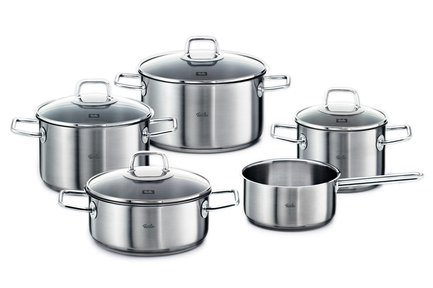 Набор кастрюль Viseo, 5 пр., матовые, ручки фиксированные 8411705 Fissler