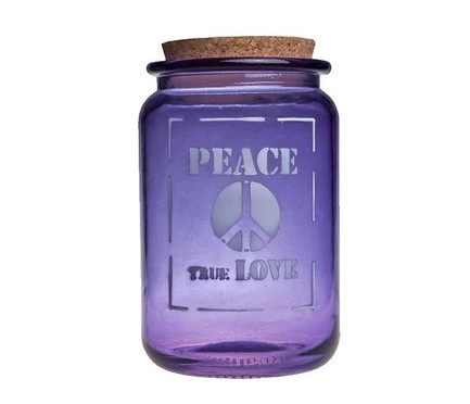 Vidrios San Miguel Банка Peace true love (1.4 л), 12х20 см, синяя 5267_1F310 Vidrios San Miguel